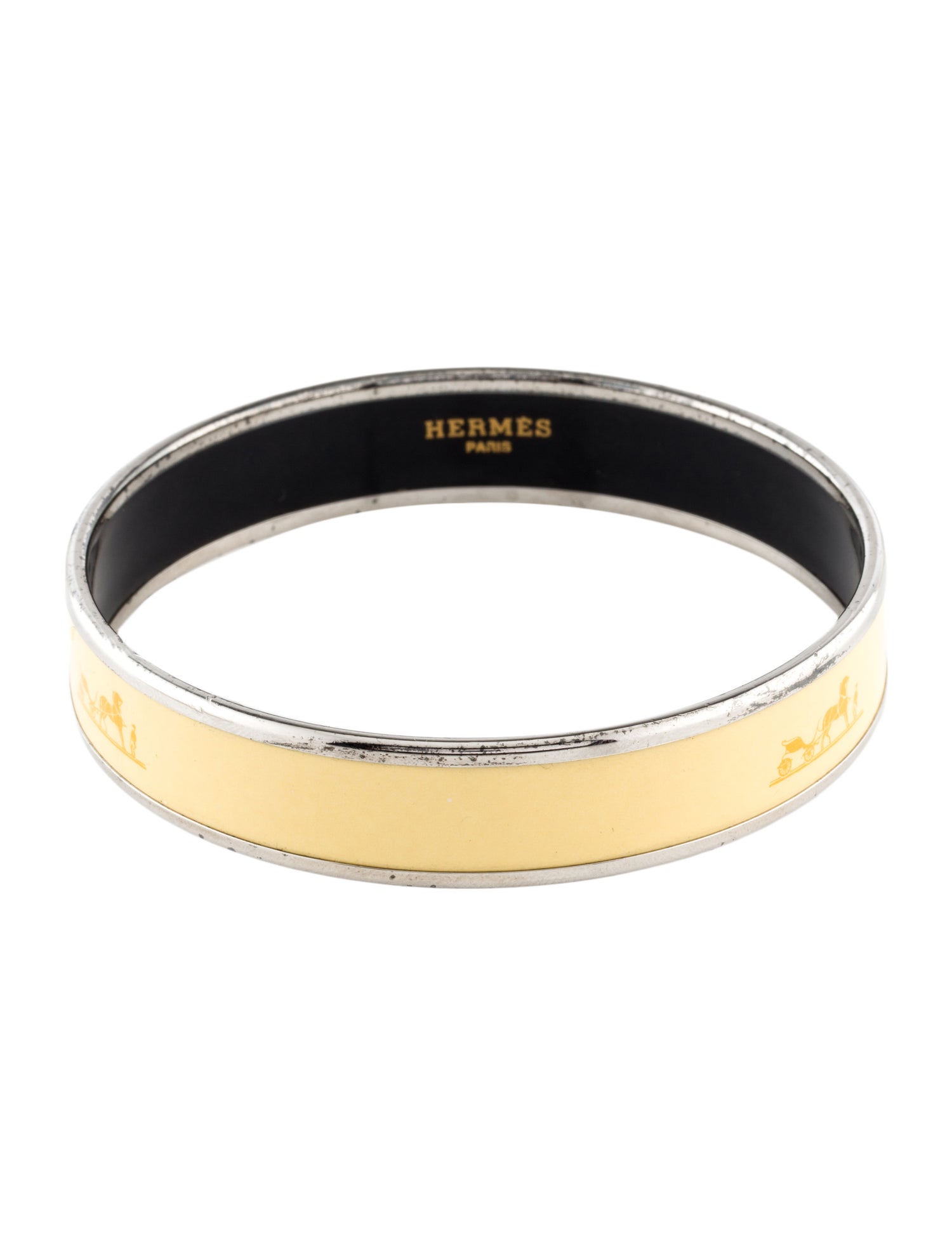 Hermès Vintage Caléche Narrow Enamel Bangle