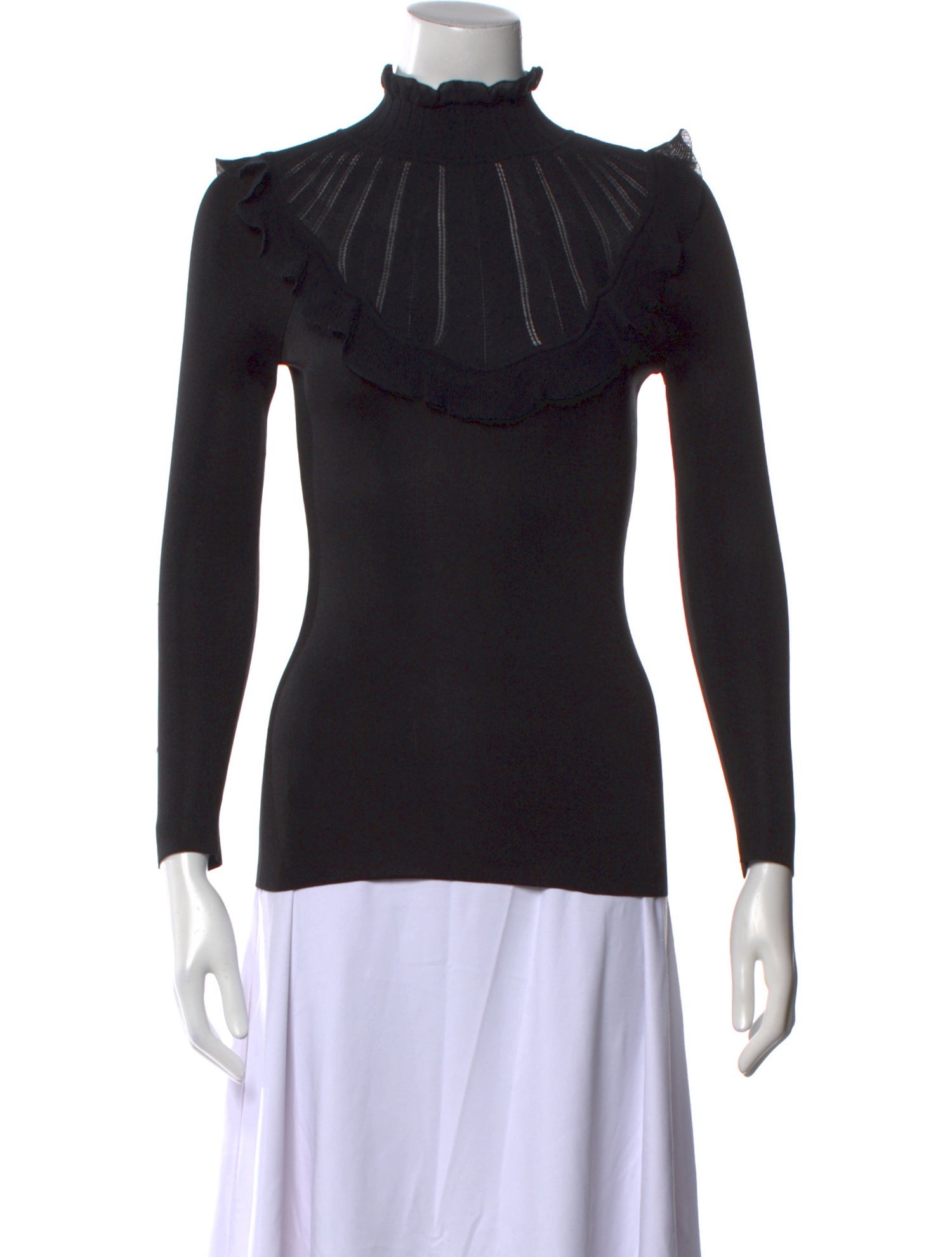 Hermès Silk Mock Neck Top