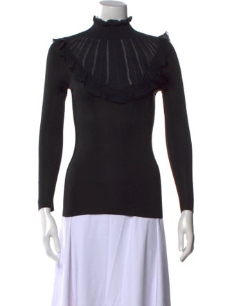 Hermès Silk Mock Neck Top