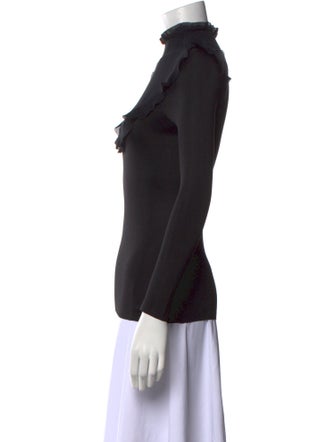 Hermès Silk Mock Neck Top