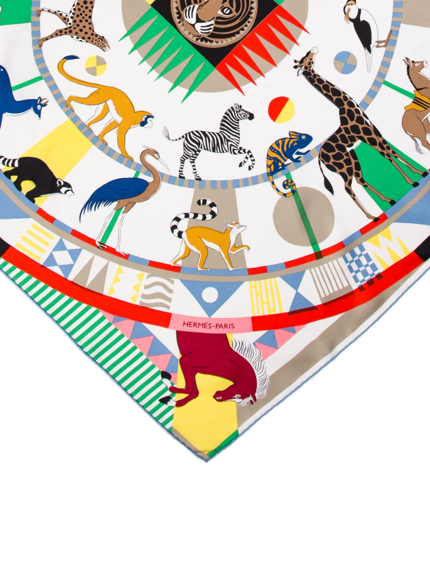 Hermès Le Carrousel du Tigre Royal Silk Scarf