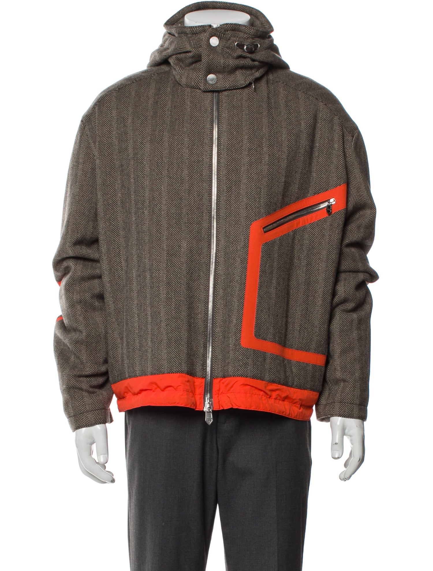 Hermès Cashmere Colorblock Pattern Windbreaker