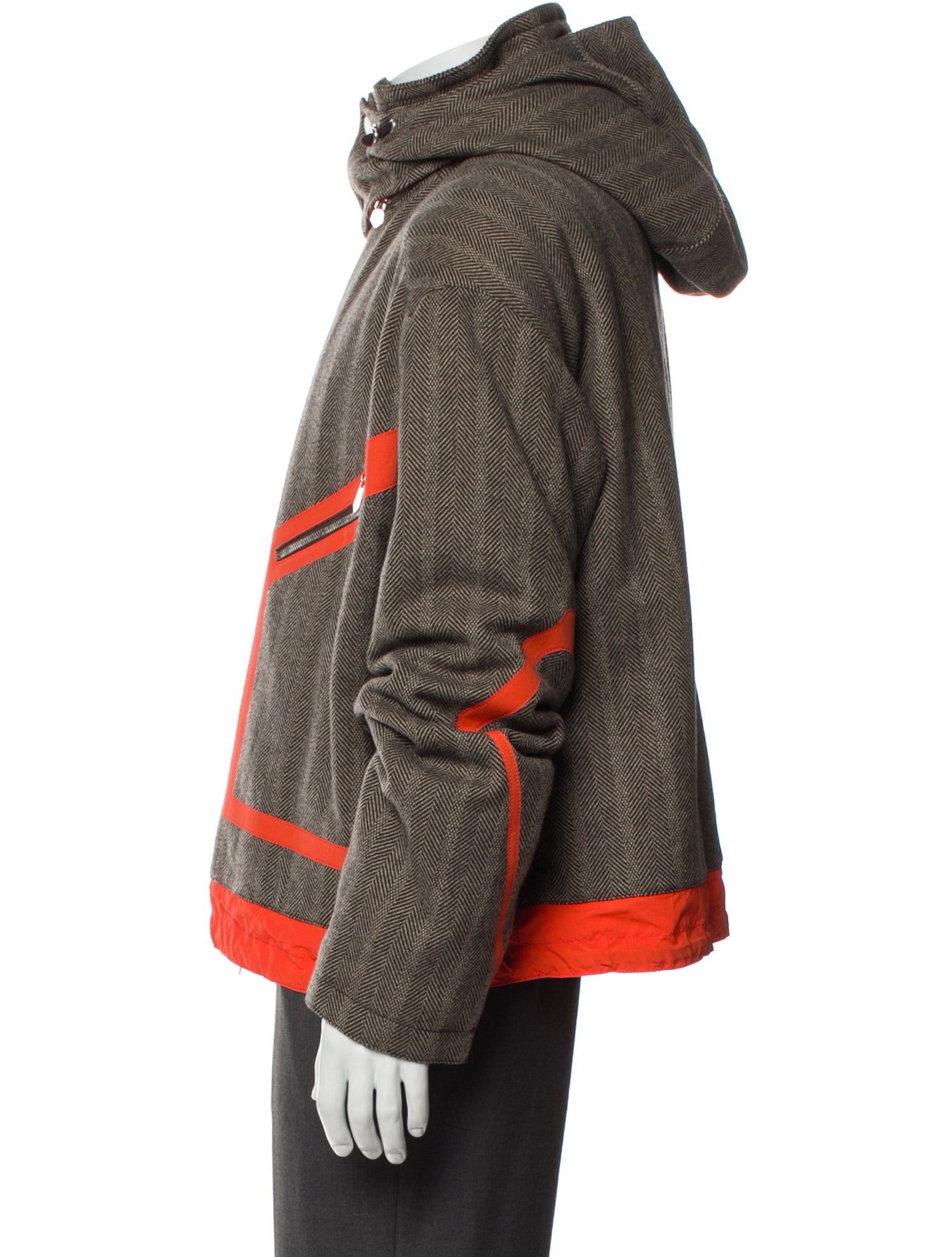 Hermès Cashmere Colorblock Pattern Windbreaker