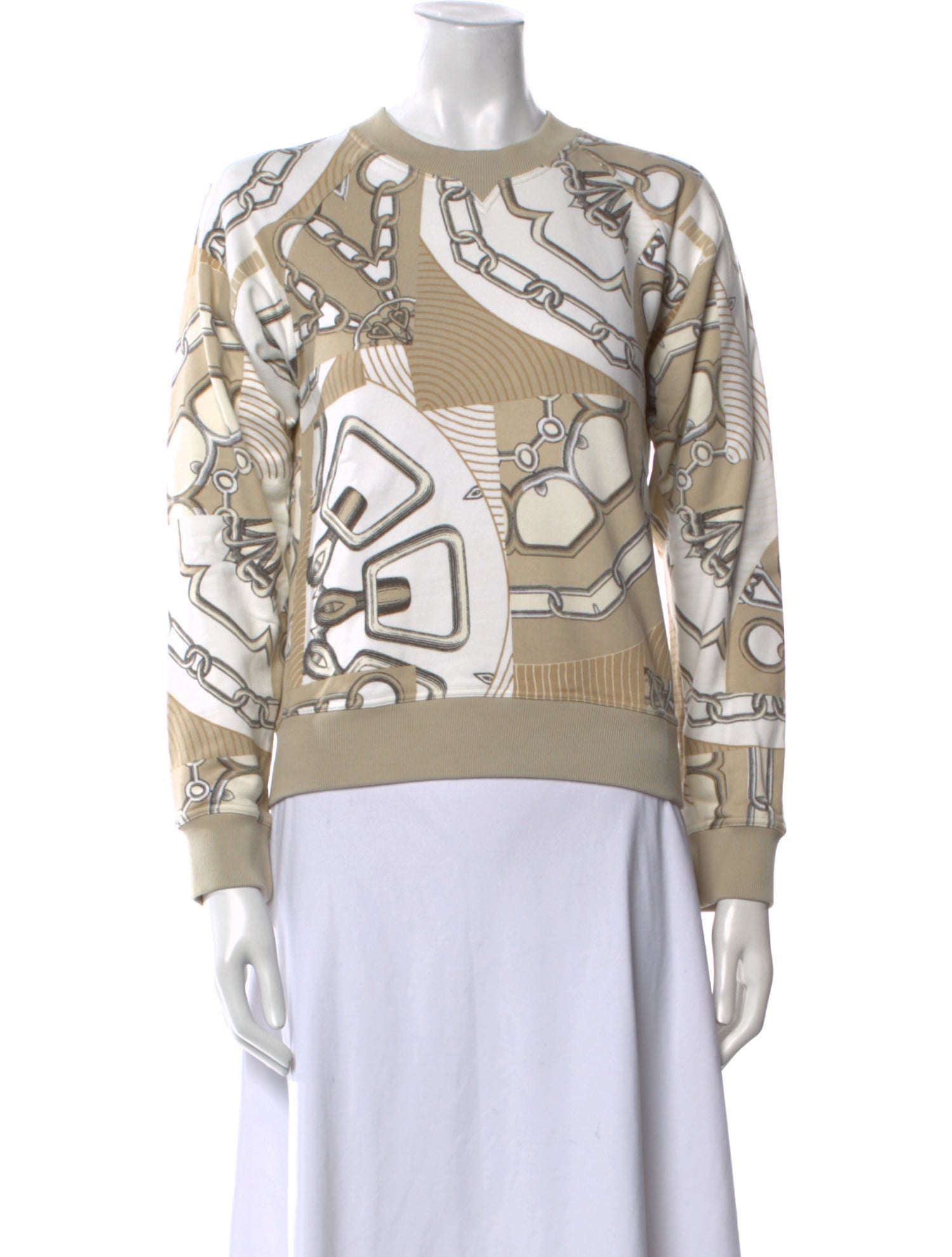 Hermès Printed Crew Neck Sweatshirt