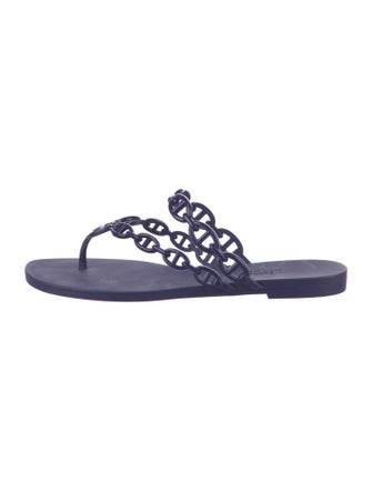 Hermès Island Chaîne d'Ancre Insignia Flip Flops