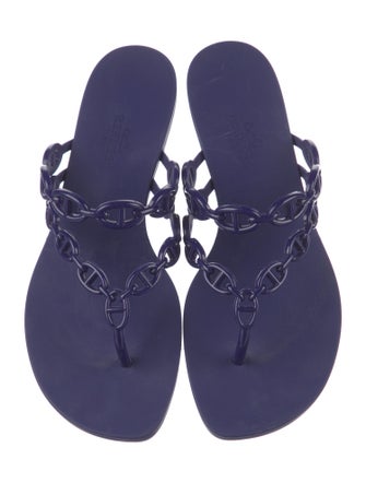 Hermès Island Chaîne d'Ancre Insignia Flip Flops