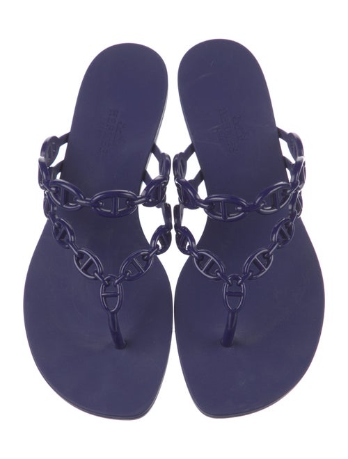 Hermès Island Chaîne d'Ancre Insignia Flip Flops