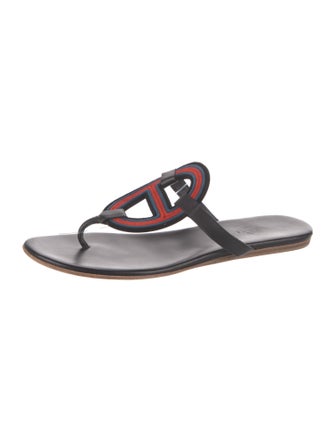 Hermès Mayotte Leather Slingback Sandals