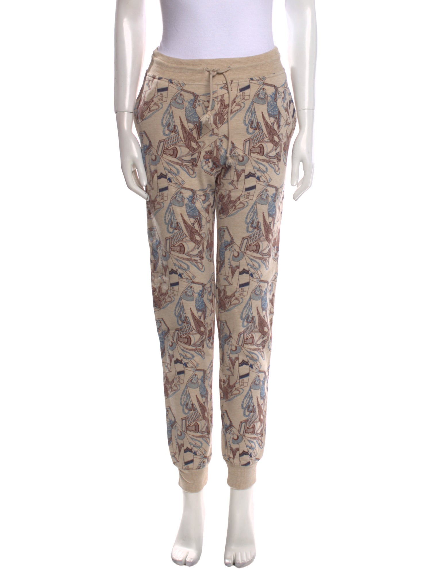 Hermès Printed Tassel Accents Sweatpants