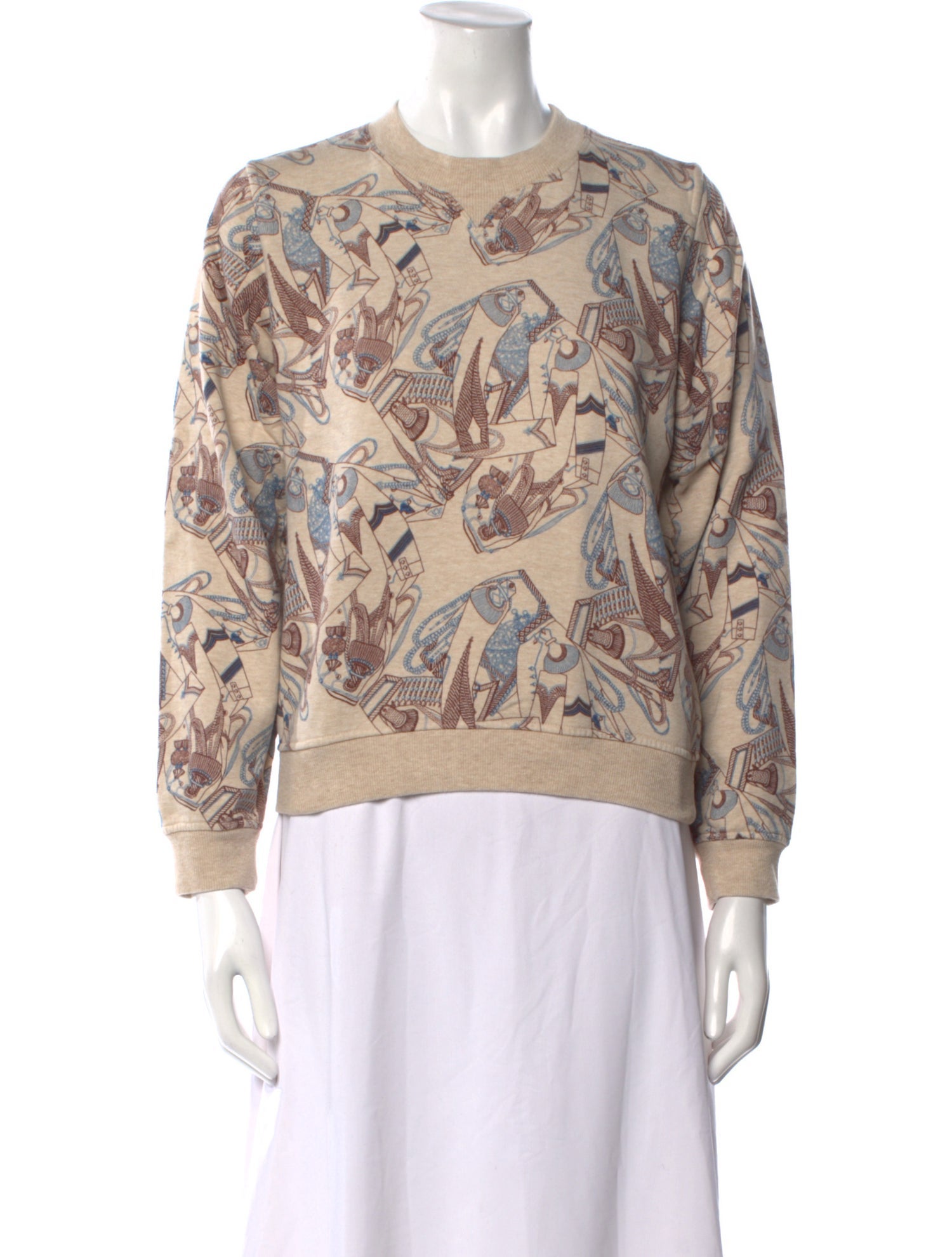 Hermès Printed Crew Neck Sweater