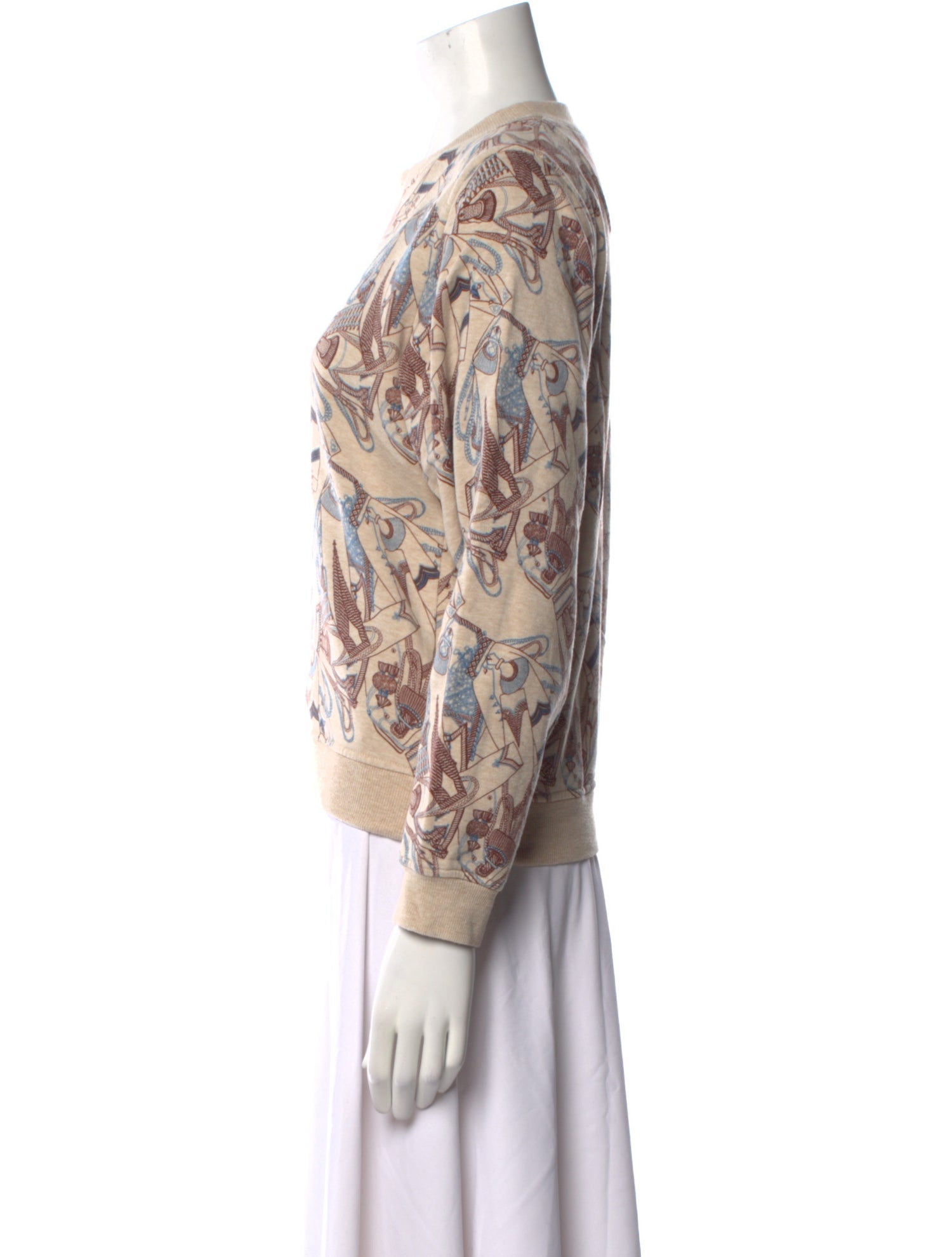 Hermès Printed Crew Neck Sweater