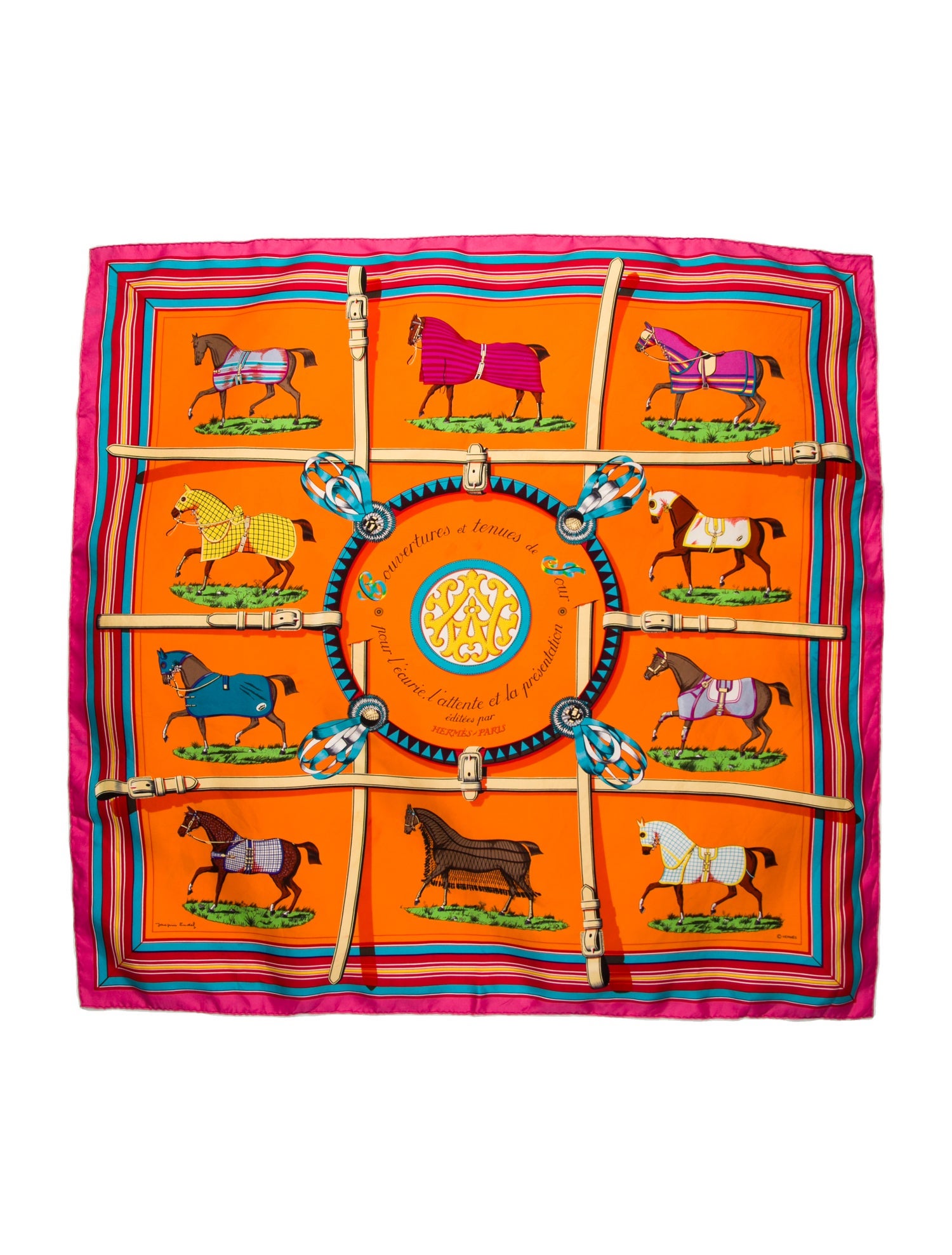 Hermès Couvertures et Tenues de Jour Silk Scarf