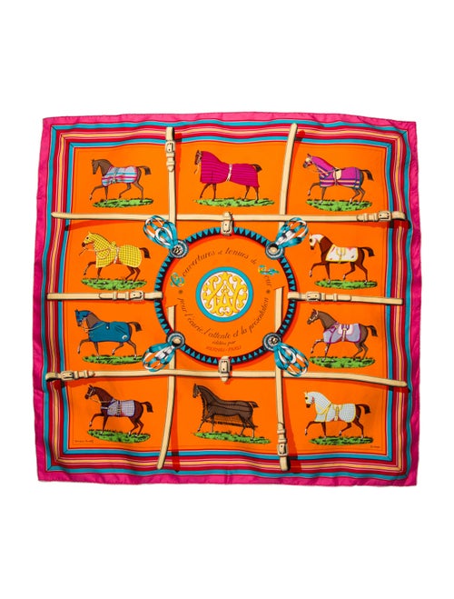 Hermès Couvertures et Tenues de Jour Silk Scarf