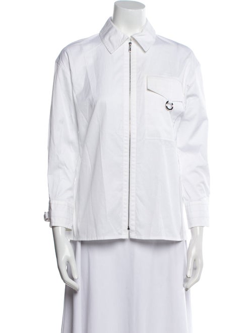 Hermès Three-Quarter Sleeve Button-Up Top