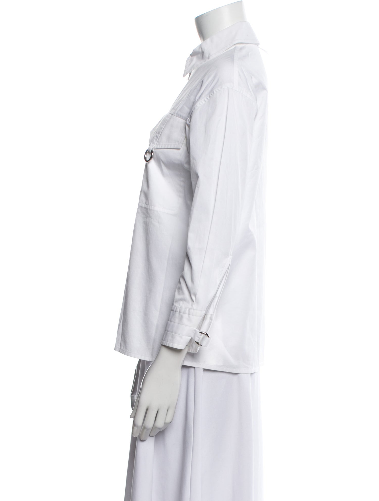 Hermès Three-Quarter Sleeve Button-Up Top