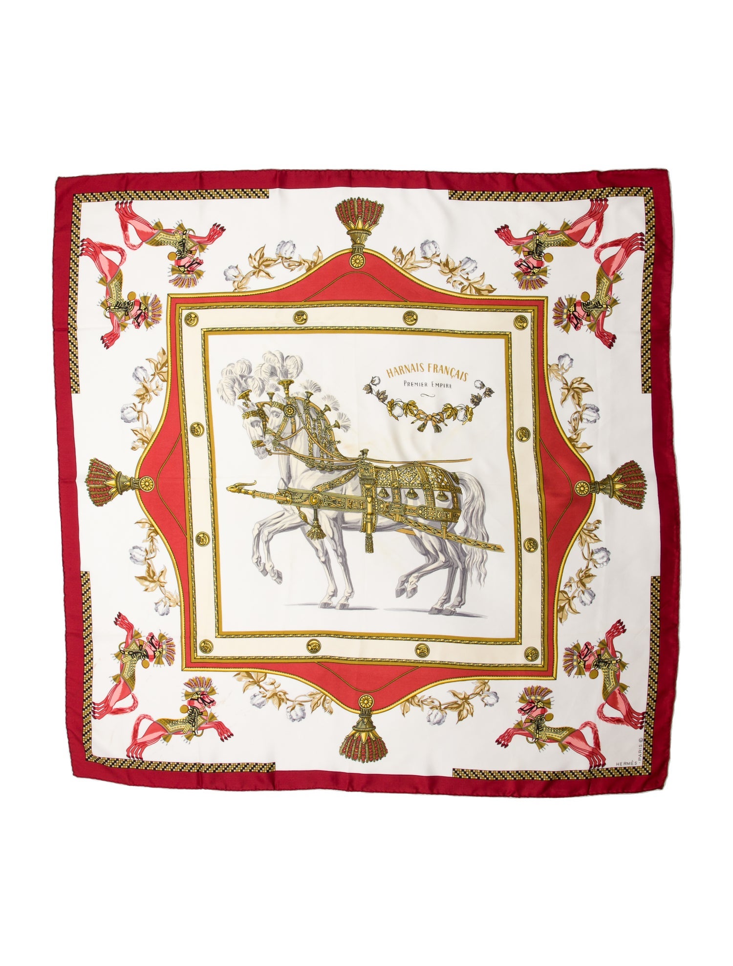 Hermès Harnais Francais Premier Empire Silk Scarf