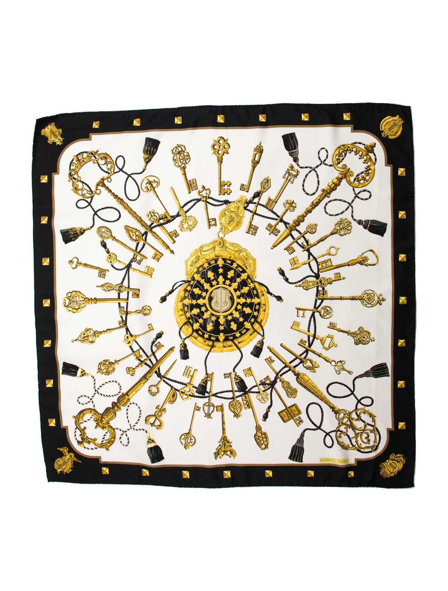 Hermès Les Clés Silk Scarf