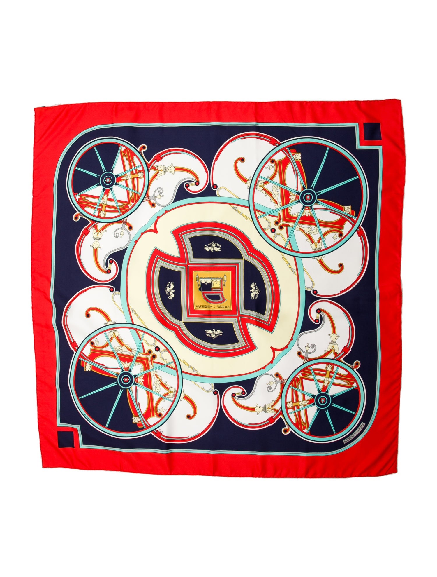 Hermès Washington's Carriage Silk Scarf