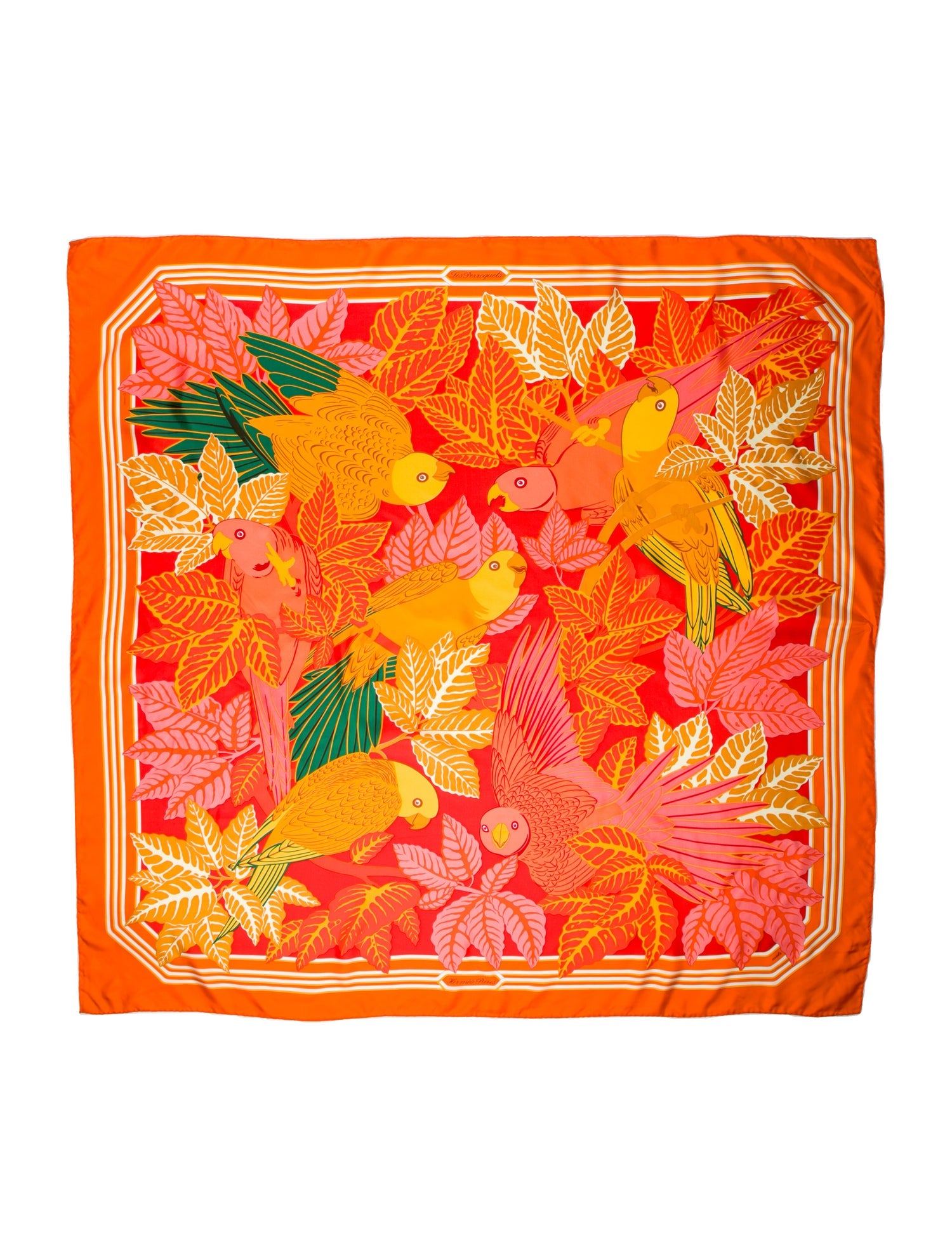 Hermès Les Perroquets Silk Shawl