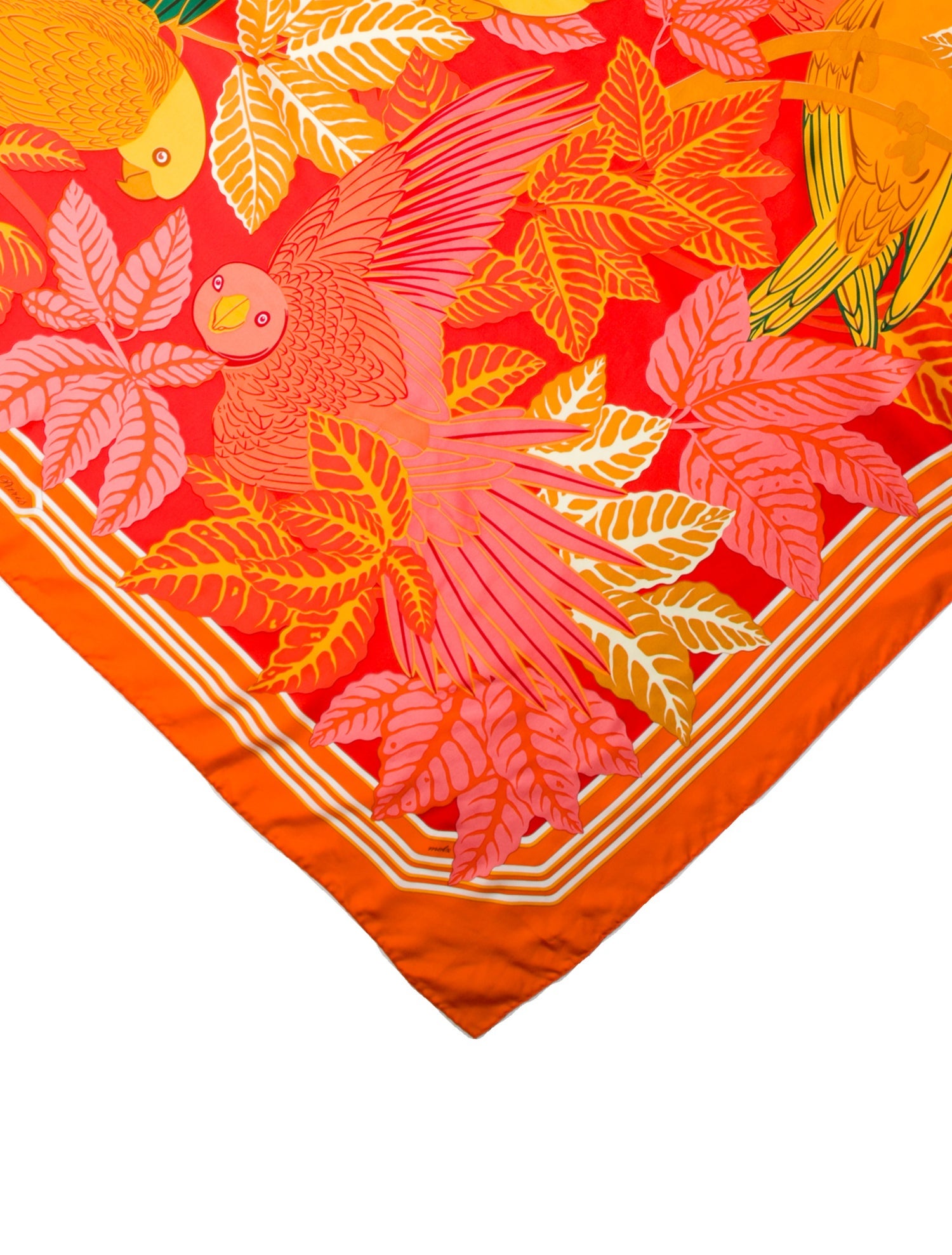 Hermès Les Perroquets Silk Shawl