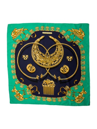 Hermès Les Cavaliers d'Or Silk Scarf