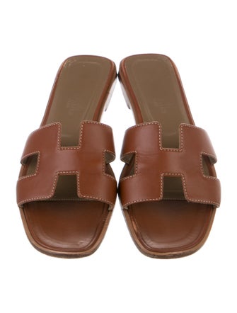 Hermès Oran Leather Slides