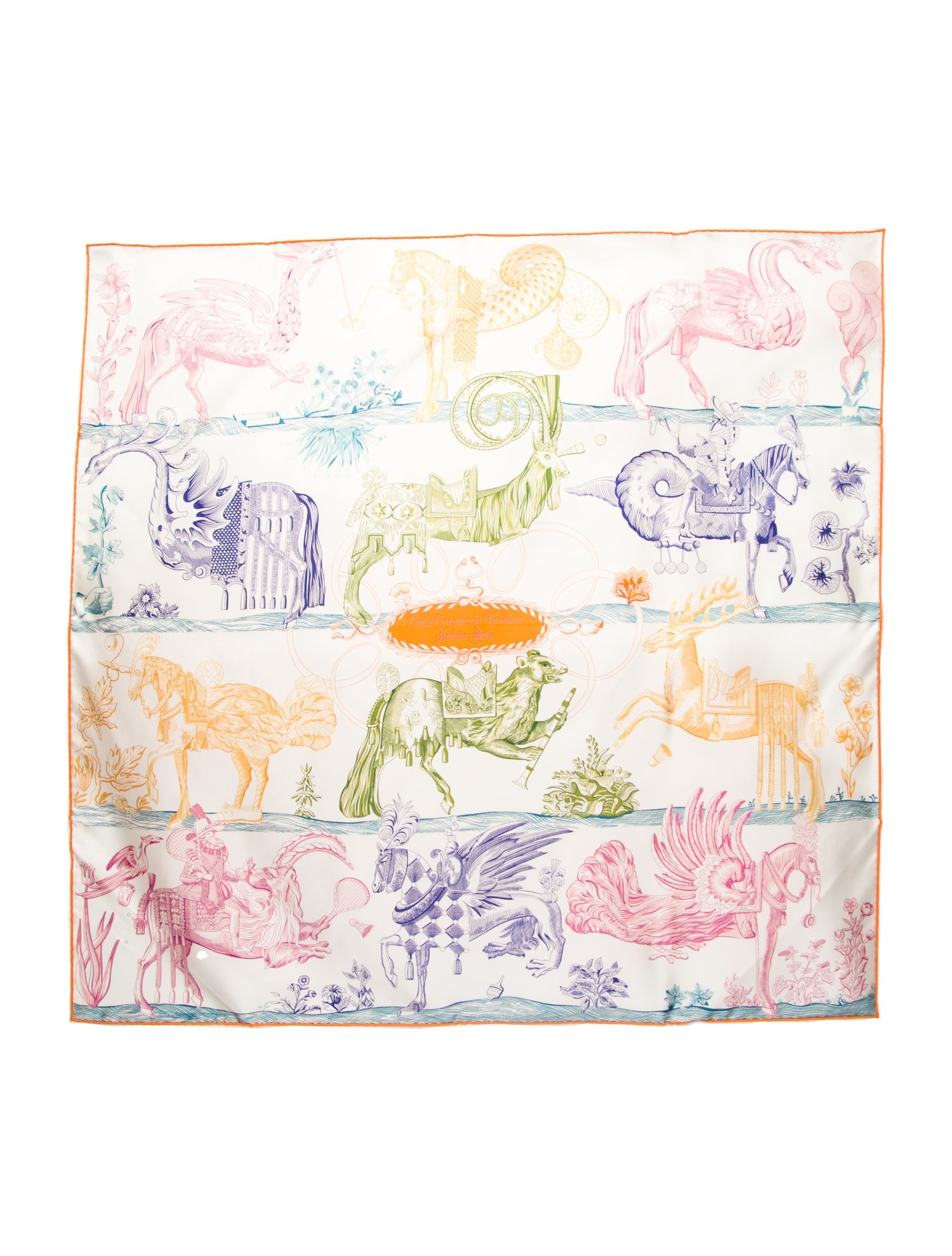Hermès Della Cavalleria Favolosa Double Face Silk Scarf