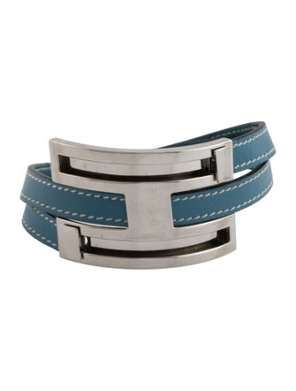 Hermès Leather Pousse Pousse Bracelet