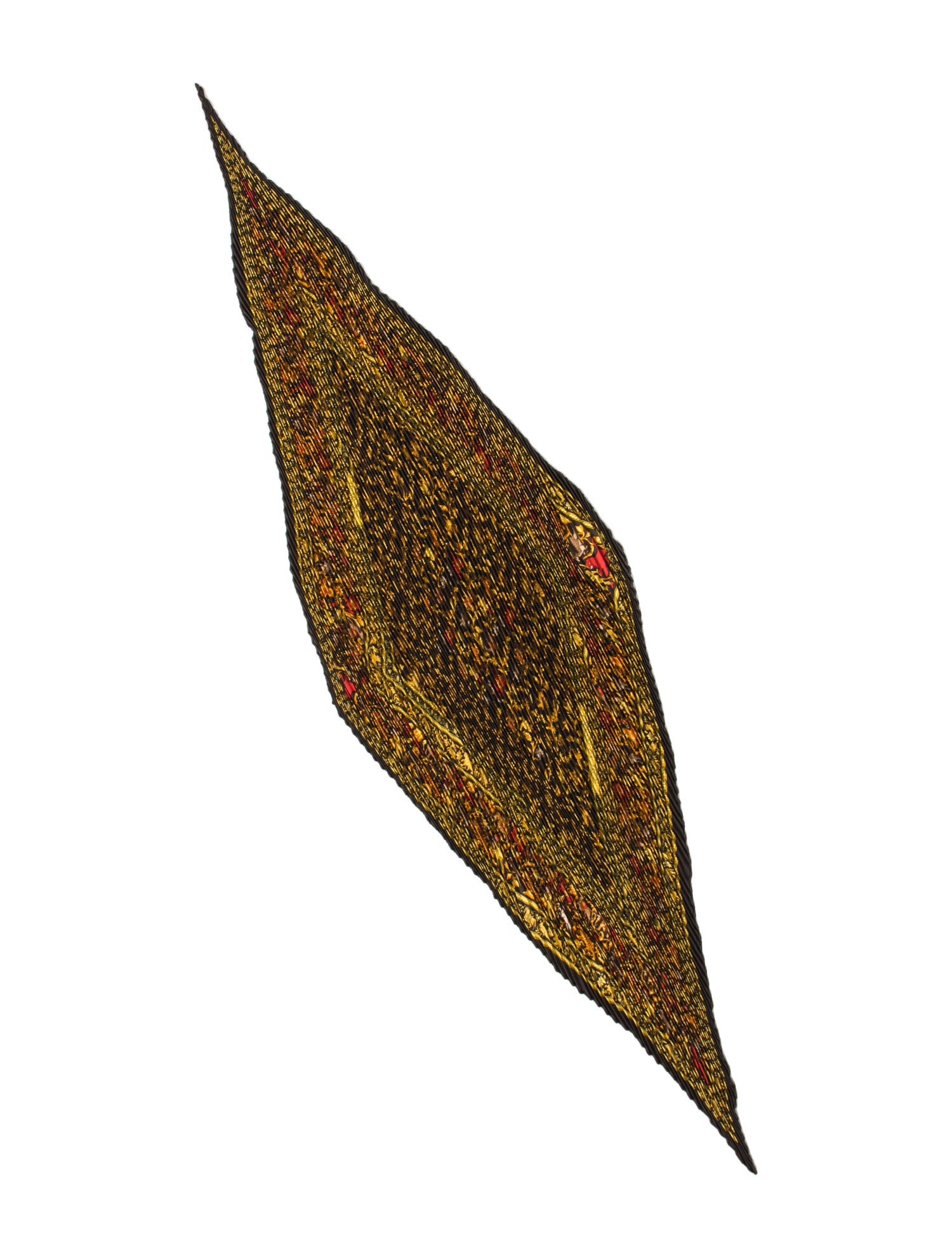 Hermès Chasse En Inde Silk Plissé Scarf