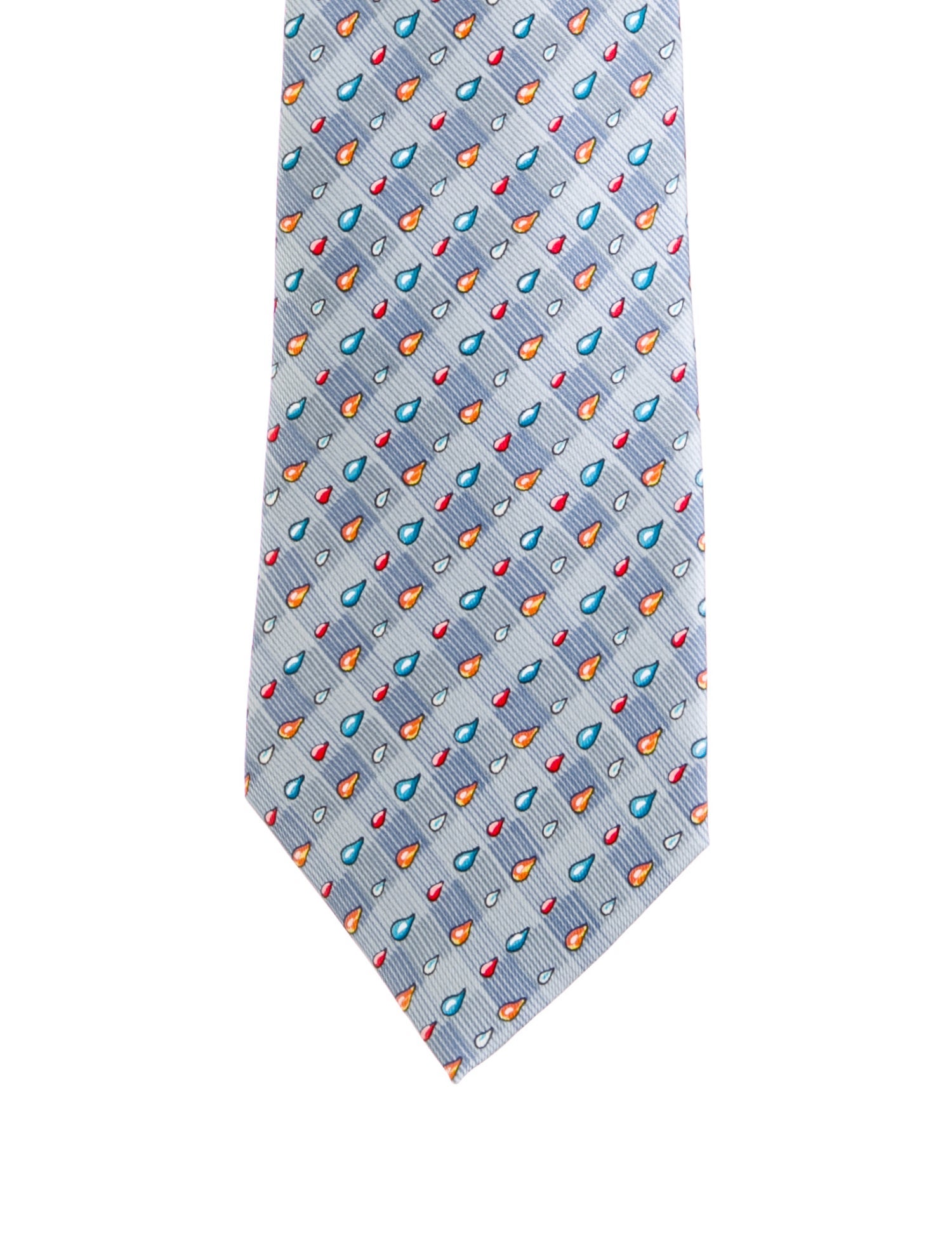 Hermès Pattern silk tie