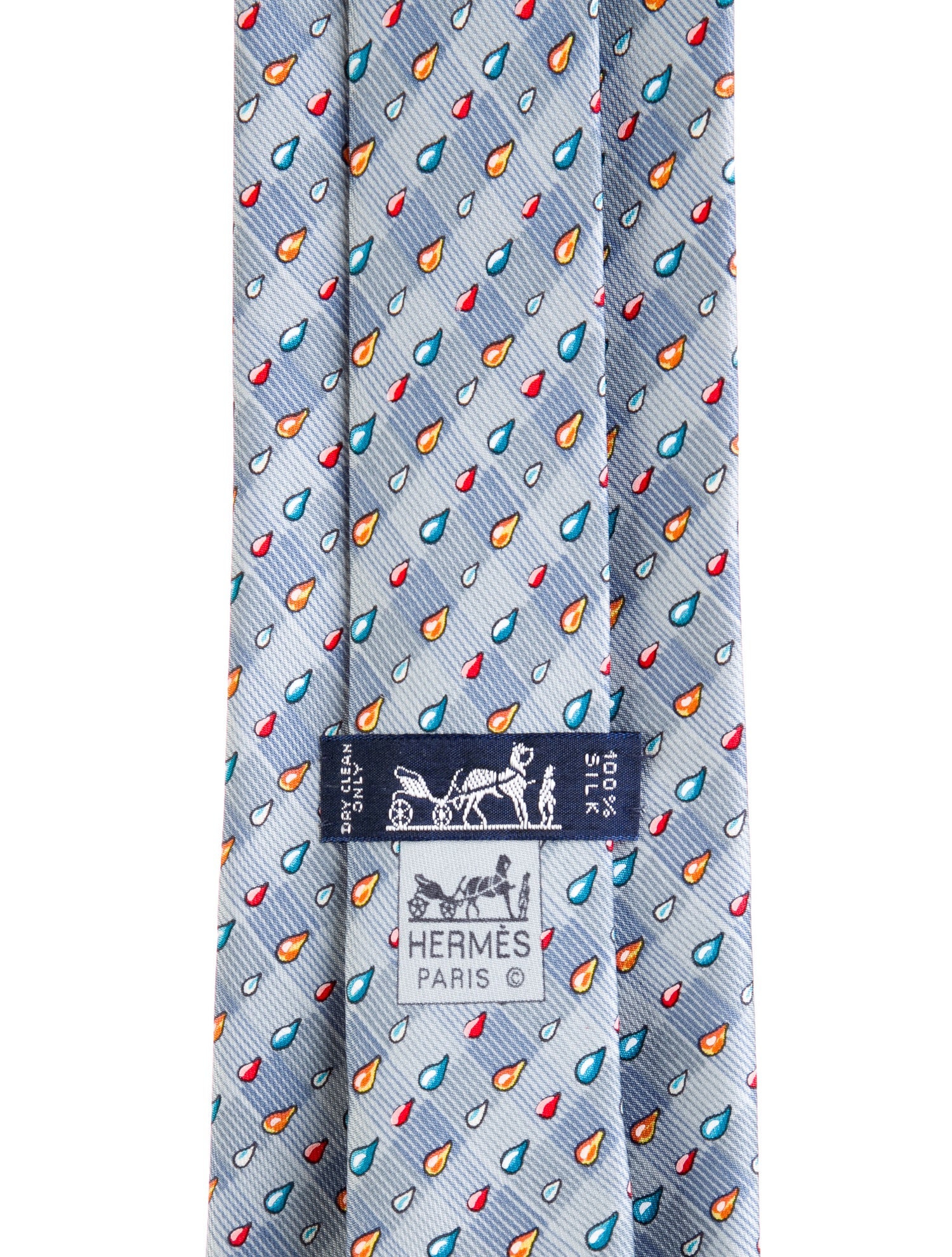Hermès Pattern silk tie