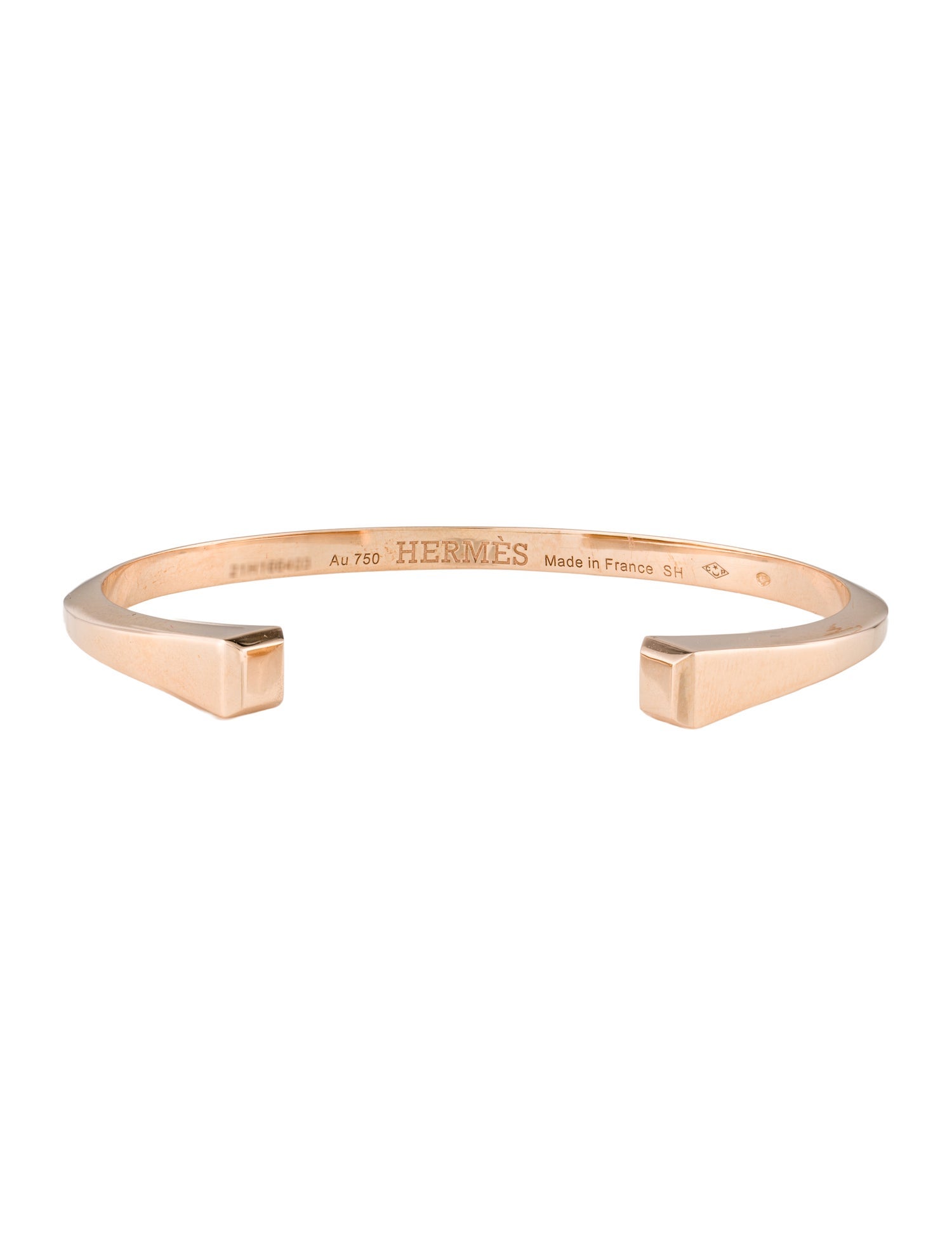 Hermès 18K Clou De Forge Cuff Bracelet