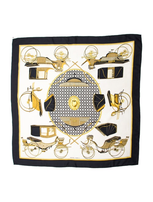 Hermès Les Voitures a Transformation Silk Scarf