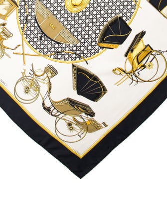 Hermès Les Voitures a Transformation Silk Scarf