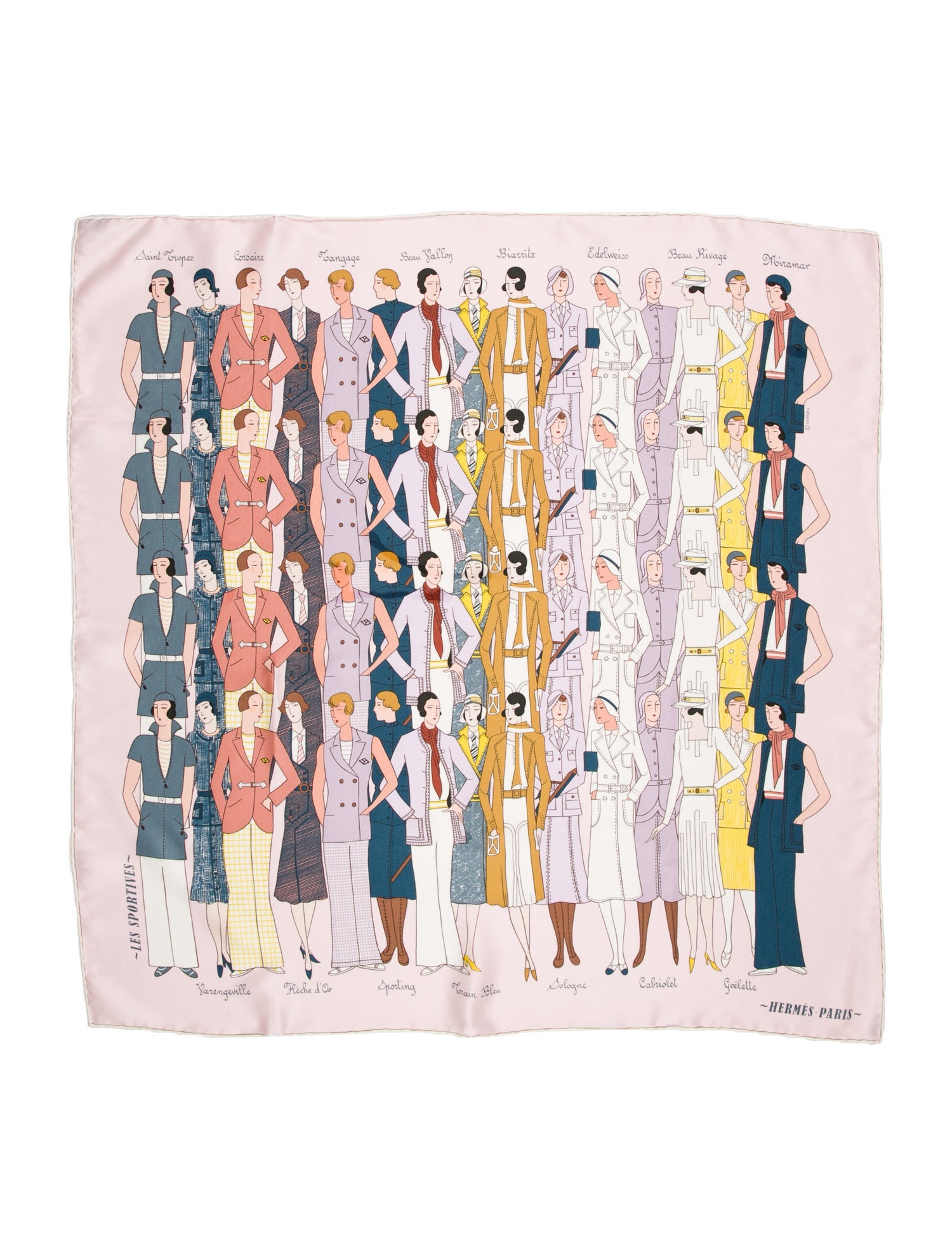 Hermès Les Sportives Silk Scarf