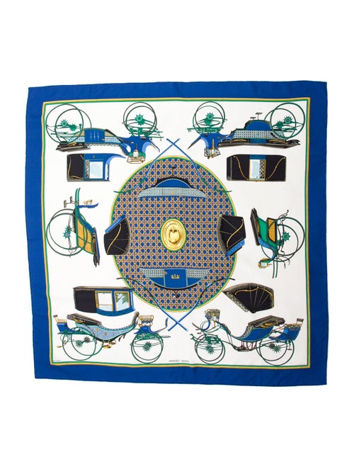 Hermès Les Voitures a Transformation Silk Scarf