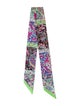 Hermès Au Pays des Oiseaux Fleurs Silk Twilly Scarf