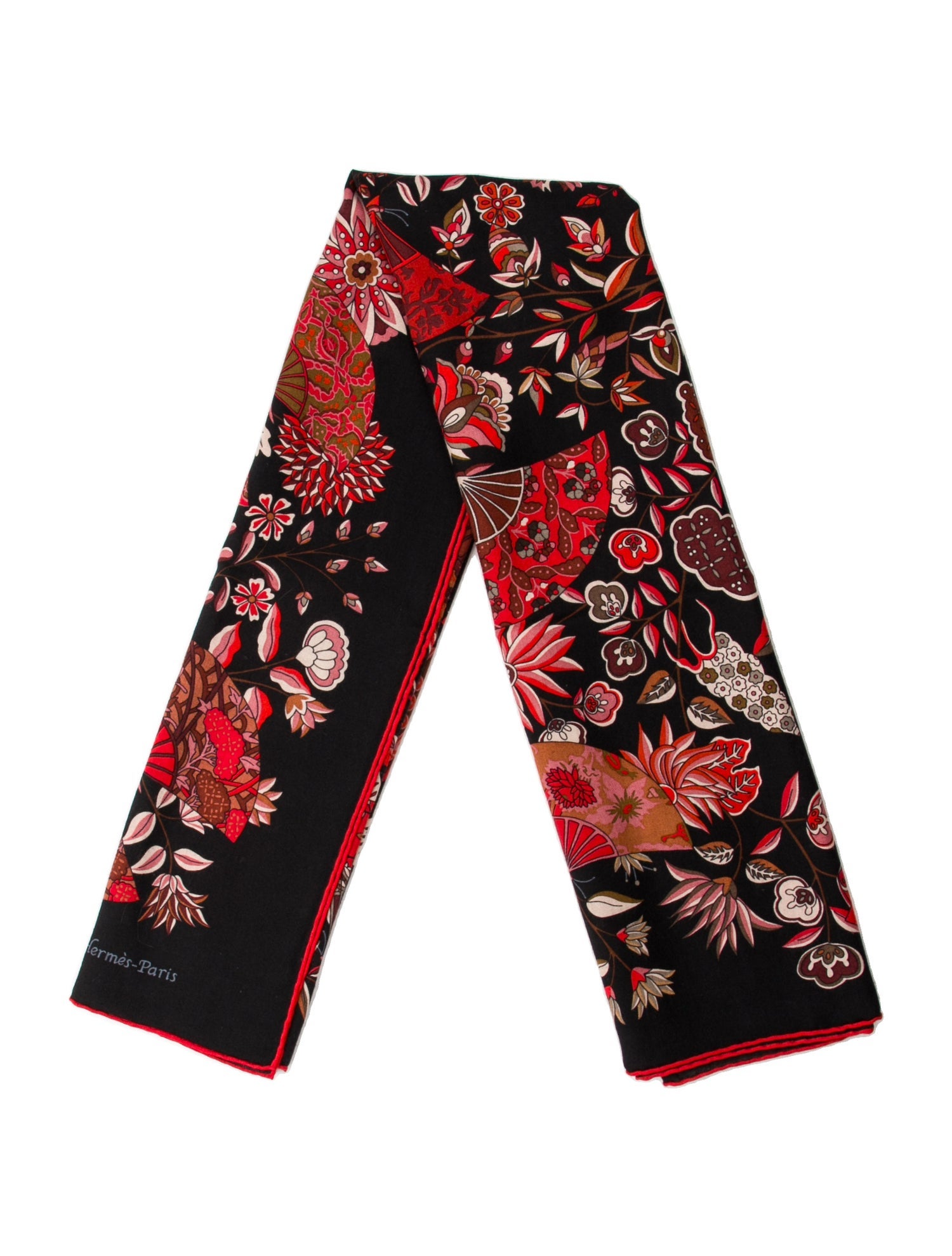 Hermès Fleurs et Papillons de Tissus Cashmere Shawl