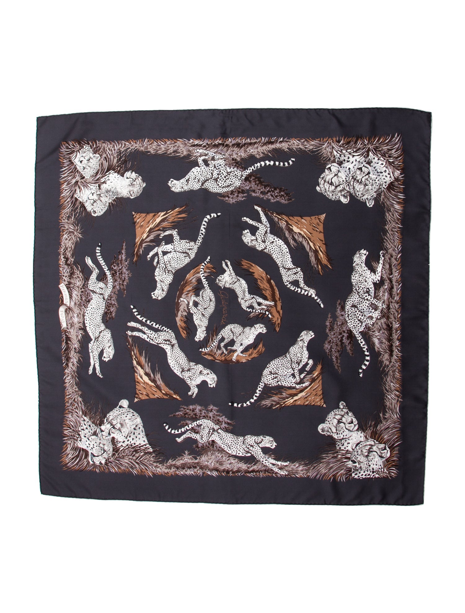 Hermès Guépards Silk Scarf