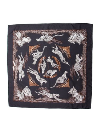 Hermès Guépards Silk Scarf