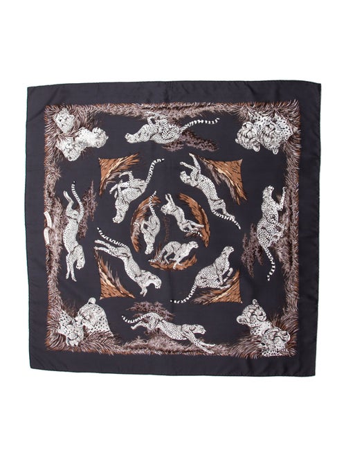 Hermès Guépards Silk Scarf