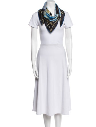 Hermès Les Dômes Célestes Silk Scarf