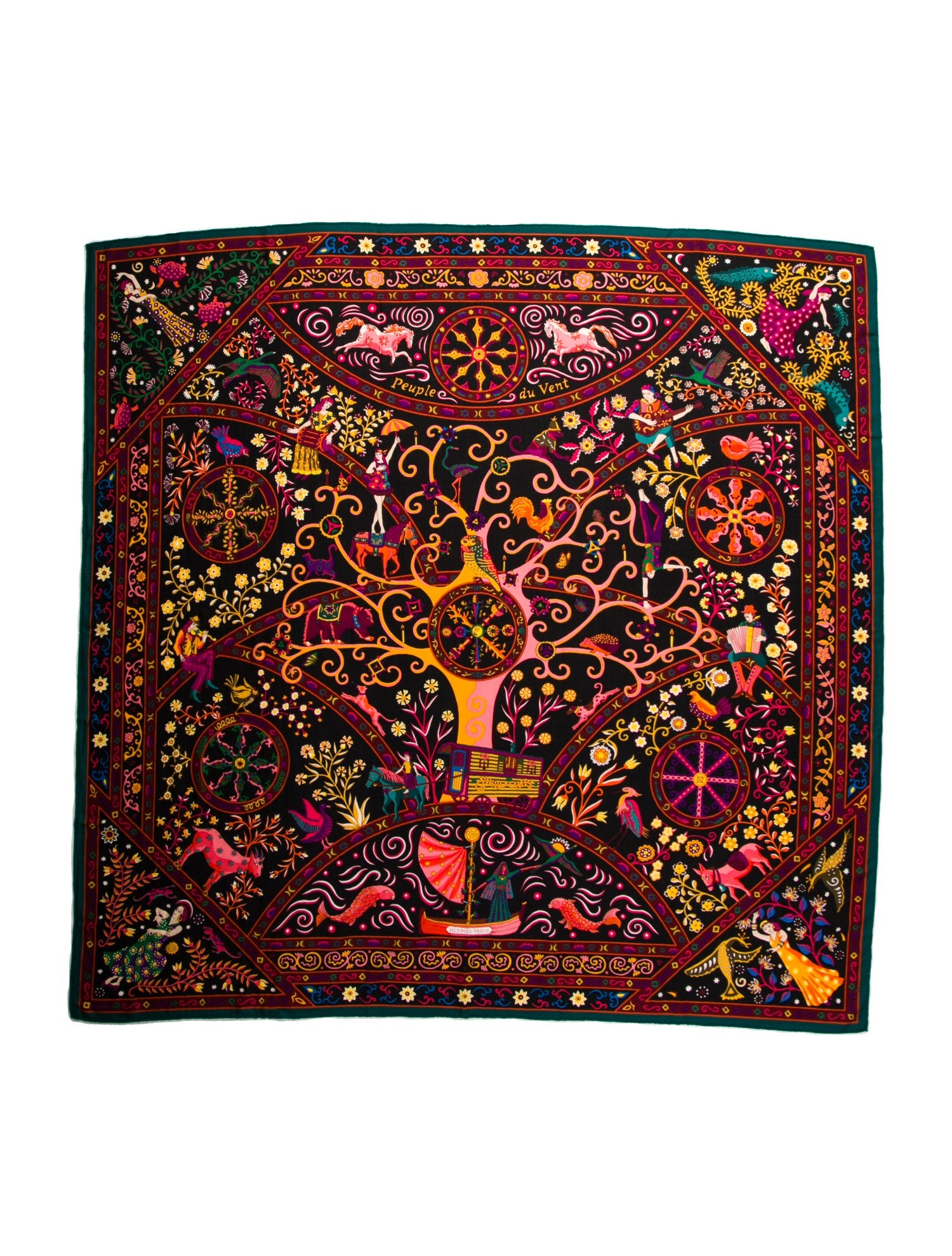 Hermès Peuple du Vent Cashmere Shawl Cashmere Shawl