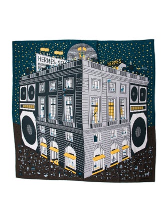 Hermès Faubourg Party 100 Cashmere Scarf