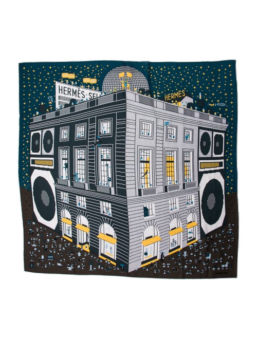 Hermès Faubourg Party 100 Cashmere Scarf