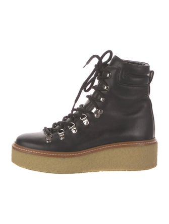 Hermès Discovery Leather Combat Boots