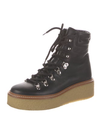 Hermès Discovery Leather Combat Boots