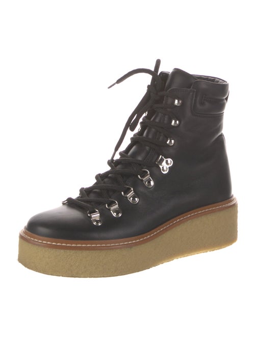 Hermès Discovery Leather Combat Boots