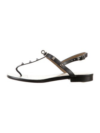 Hermès Olivia Leather T-Strap Sandals