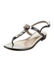 Hermès Olivia Leather T-Strap Sandals